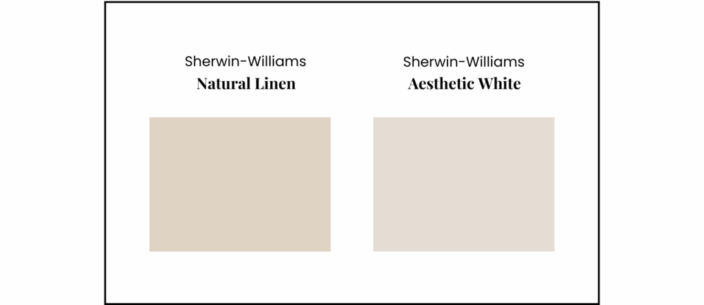 SW Natural Linen vs SW Aesthetic White