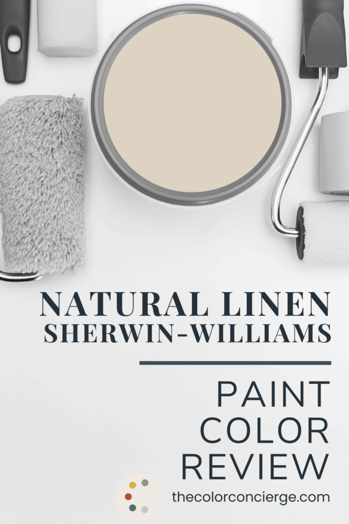 Bucket of Sherwin-Williams Natural Linen paint