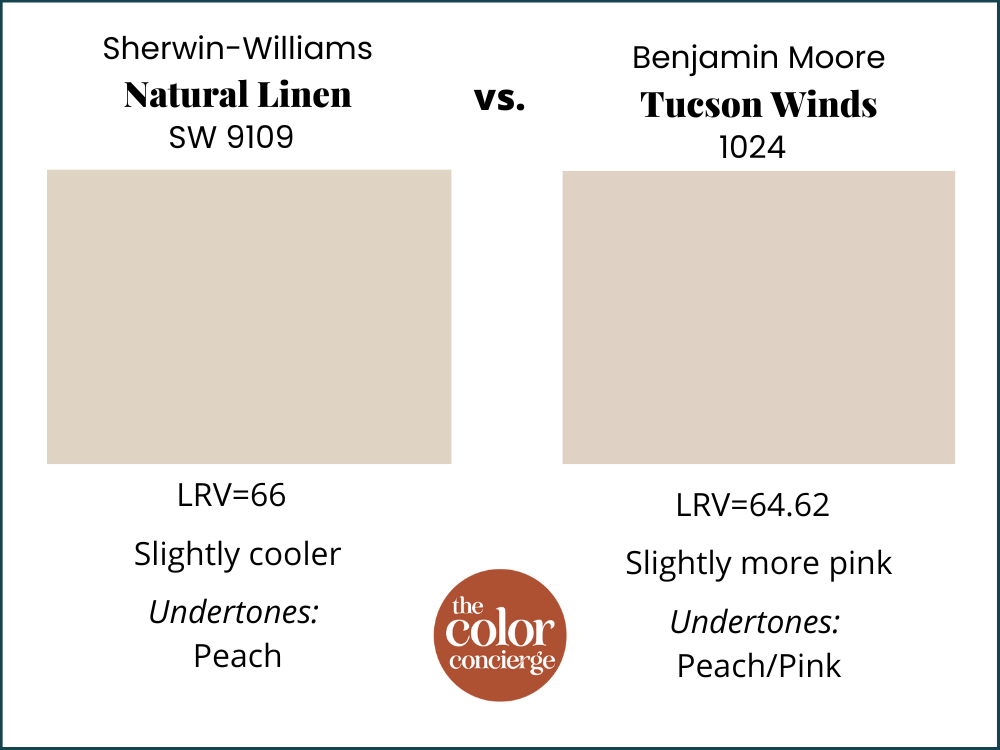 SW Natural Linen vs BM Tucson Winds