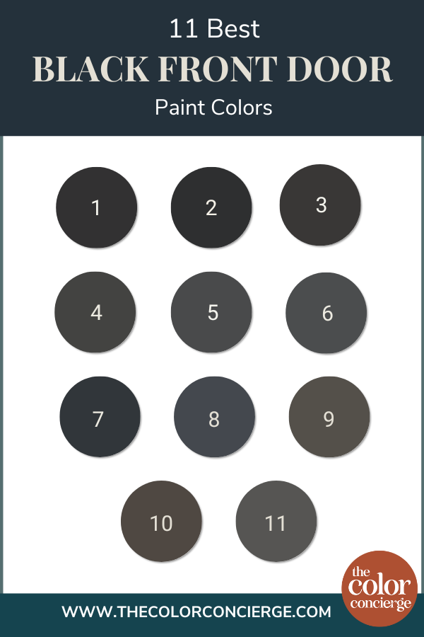 the best black front door paint colors