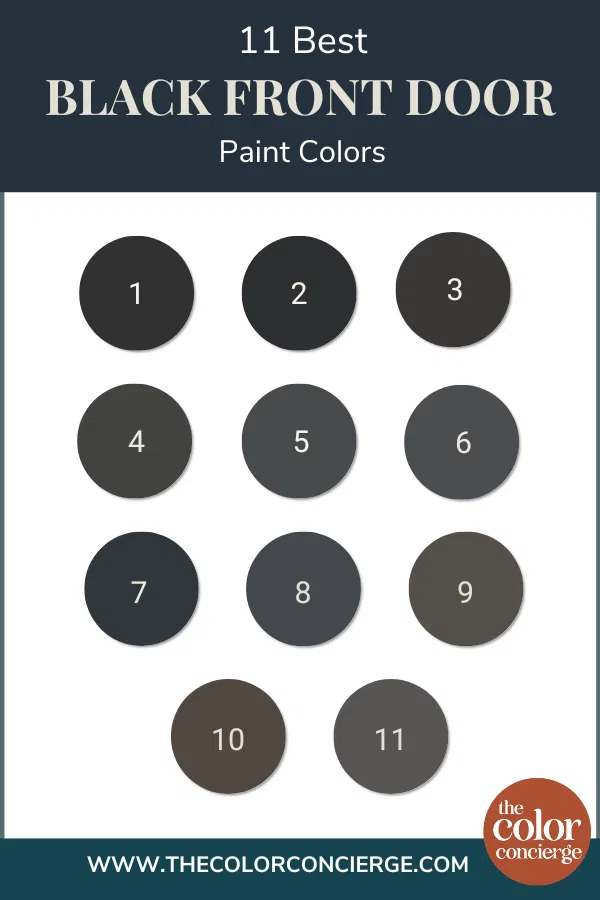 the best black front door paint colors