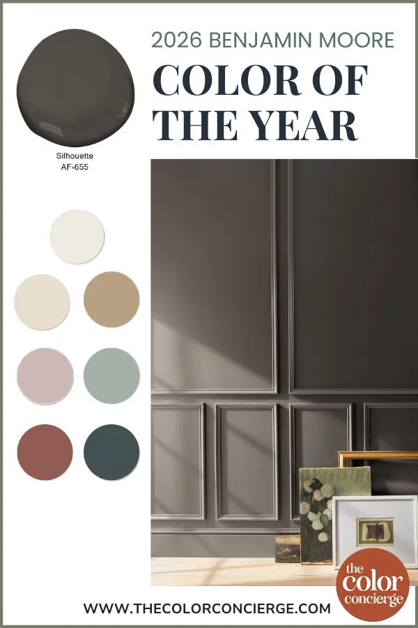 Explore the 2026 Benjamin Moore Color of the Year: Silhouette. Read the full guide from The Color Concierge.
