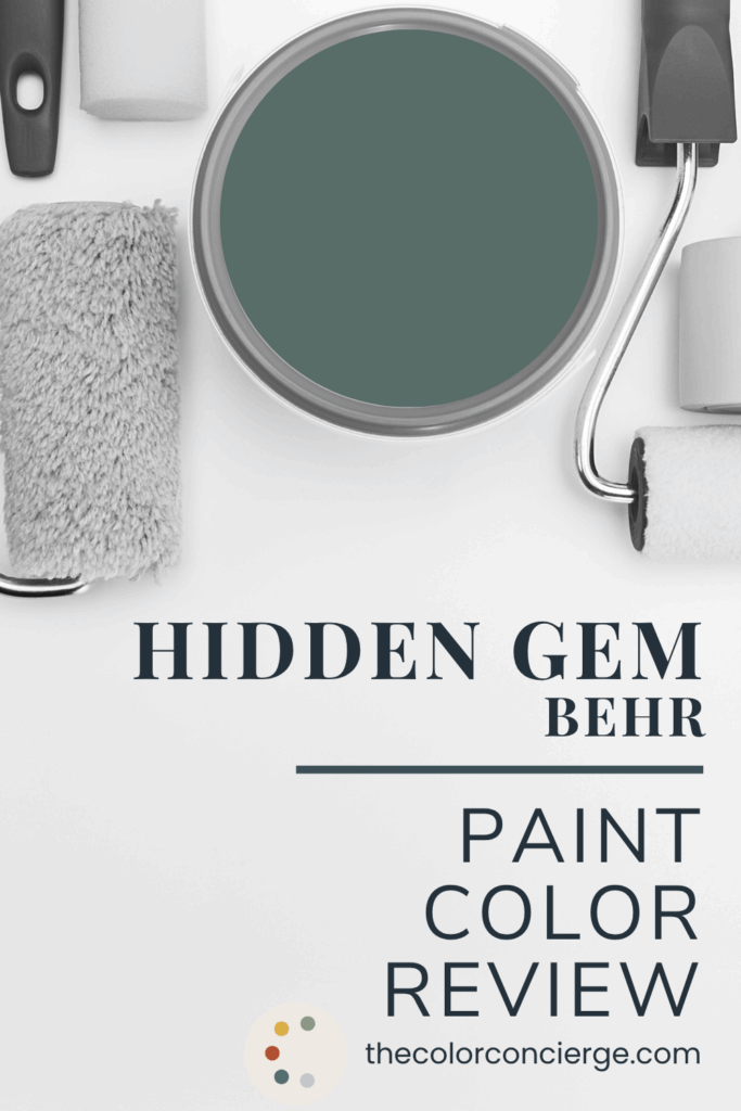 A bucket of Hidden Gem paint