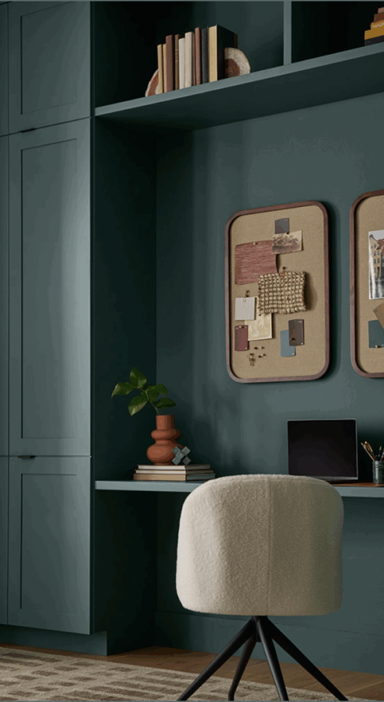 Hidden Gem paint is the Behr 2026 Color of the Year. Explore the color in full detail in our color consultant review.