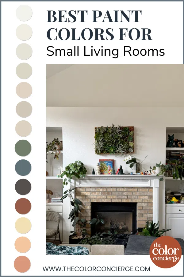 18 paint swatches of the best paint colors for small living rooms