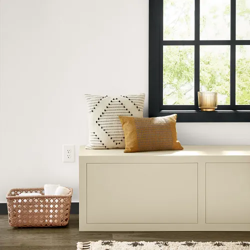 A room with Valspar Swiss Coffee walls