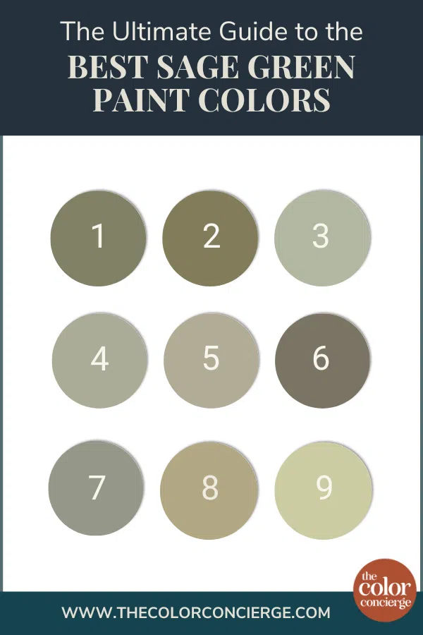 The best sage green paint colors according to a professional paint color consultant.