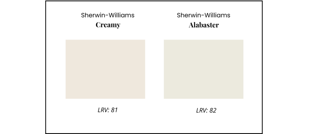 Sherwin-Williams Creamy vs Sherwin-Williams Alabaster