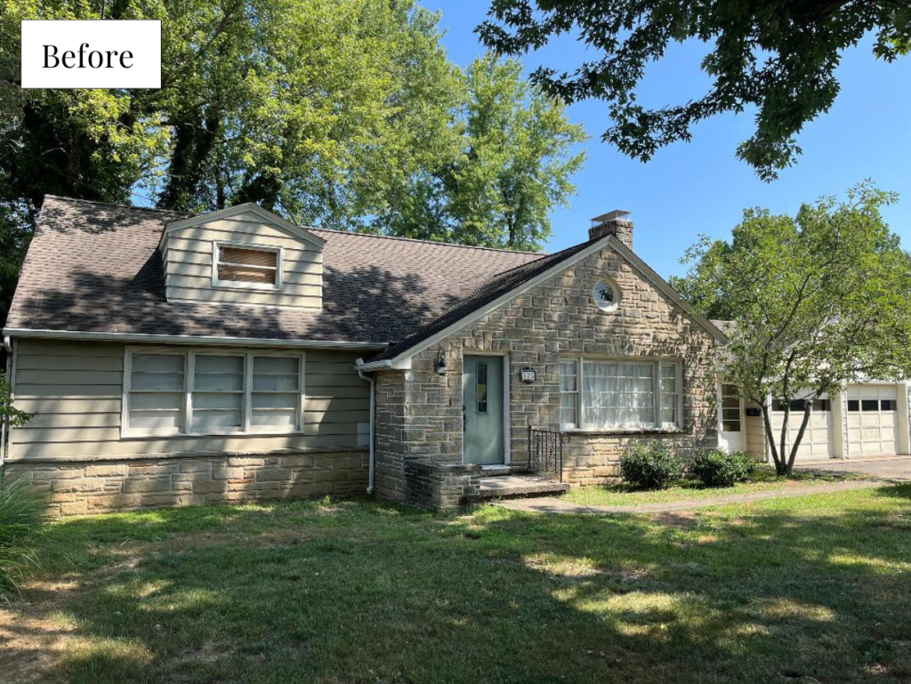 light exterior color palette with warm stone