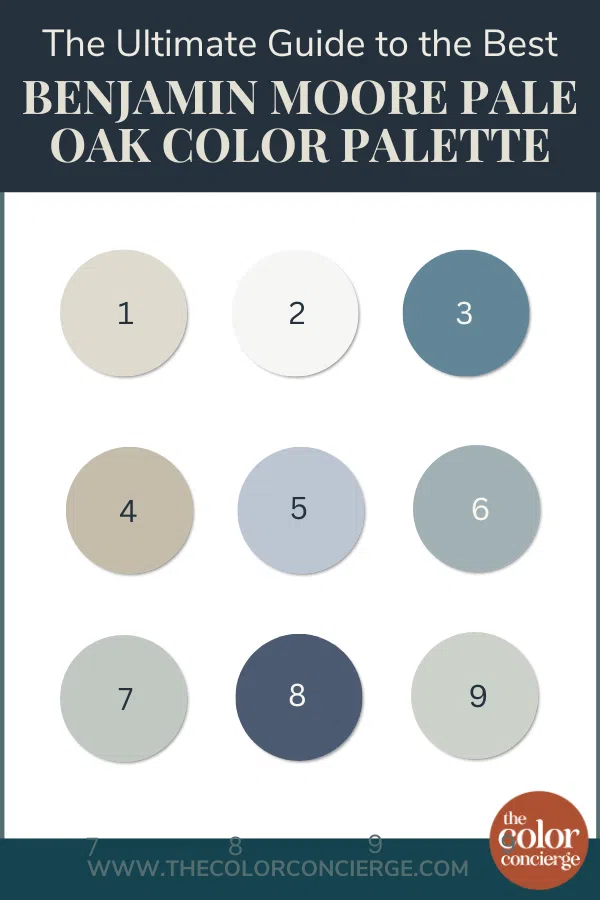 Benjamin Moore Pale Oak Color Palette | Color Concierge