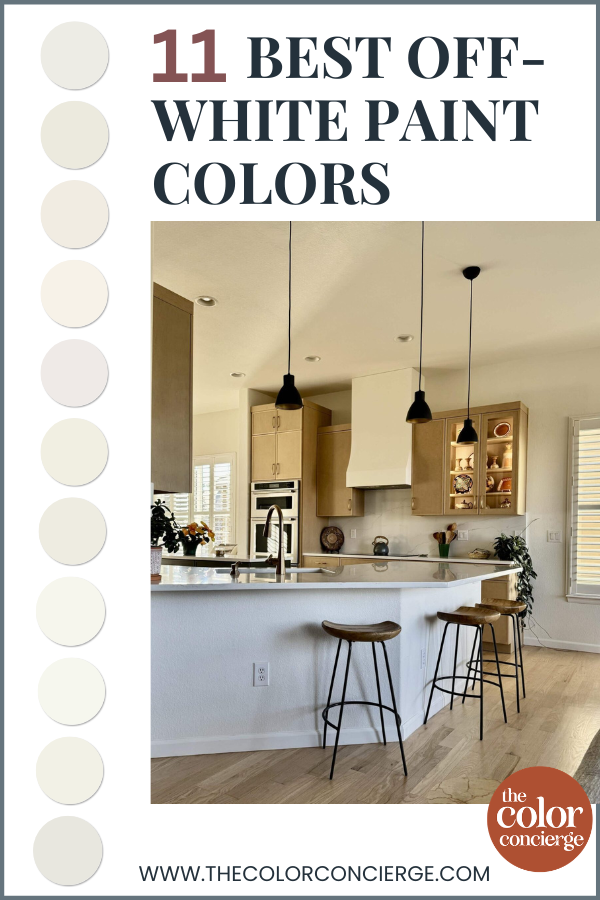 Swatches of the best off-white paint colors