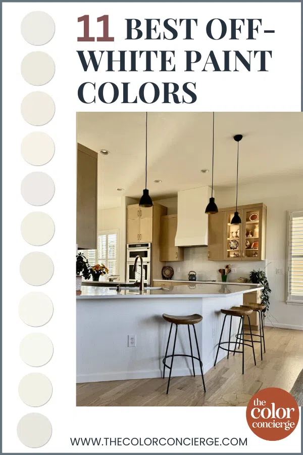 Swatches of the best off-white paint colors