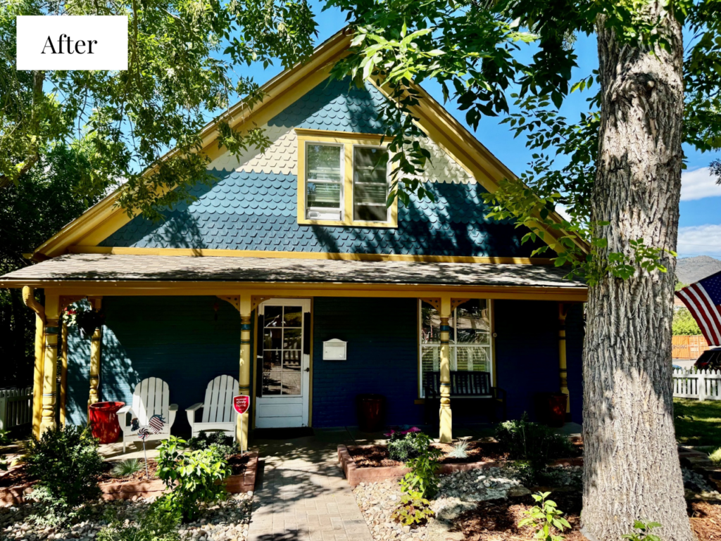 After photo of Victorian exterior color palette