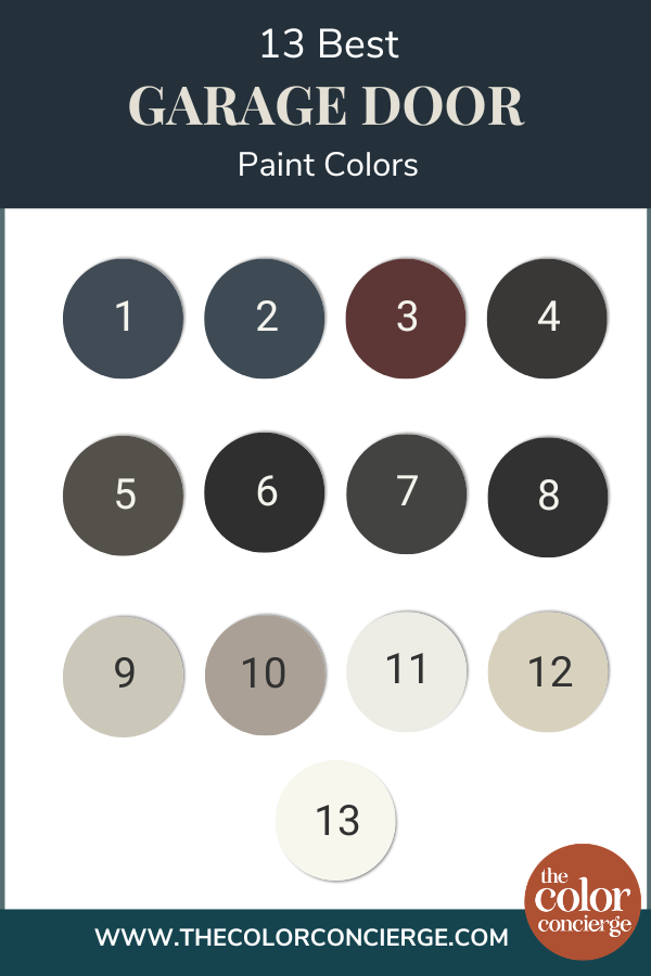 garage door paint color swatches