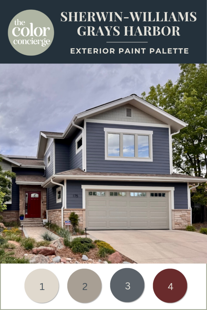 Grays Harbor siding with Egret White trim and Fawn Brindle accents
