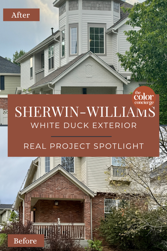 SW White Duck color palette before and after images